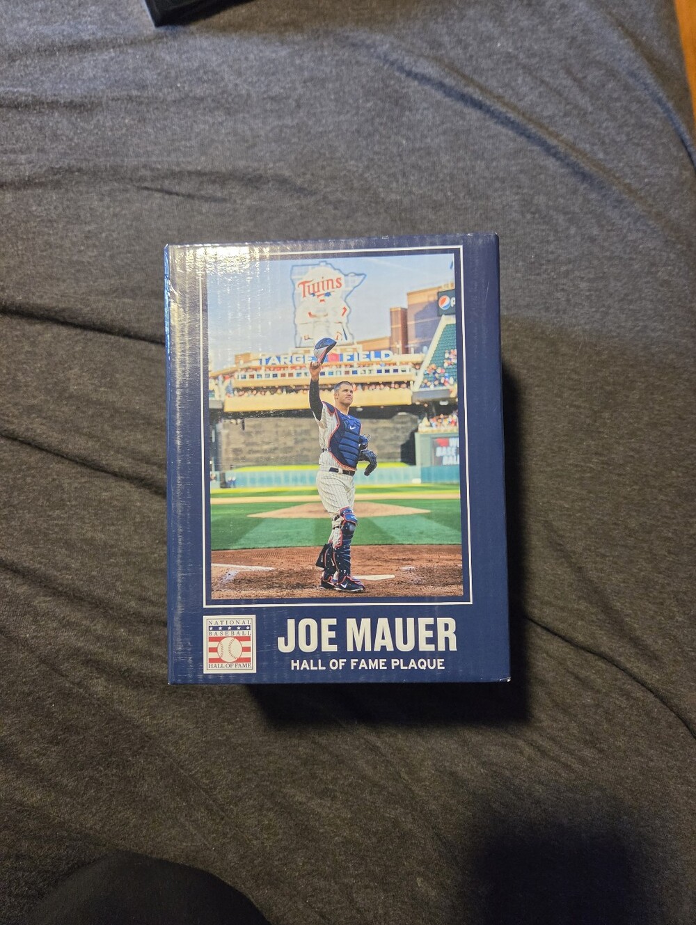 Source Unknown Blue Baseball Hall of Fame Plaque Box